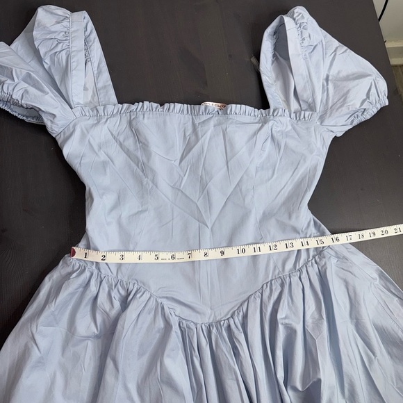 House of CB 'Maribel' Soft Blue Broderie Corset Mini Dress NWOT - Picture 11 of 12